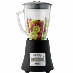Licuadora 1.25 litros 8 velocidades negra American la-302