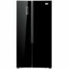 Nevera Inverter Oster Negro Espejo No Frost Side by Side Tipo Libro lado y lado Glass Black Pies Cubicos