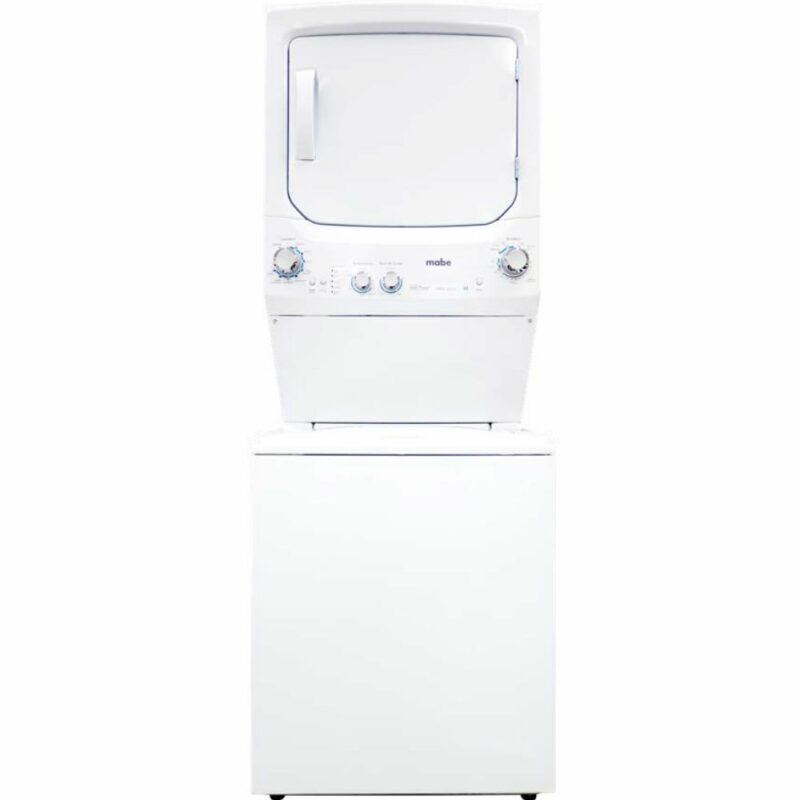 Torre Lavadora Secadora 52 Libras 24kg Mabe MCL-2440PSBB