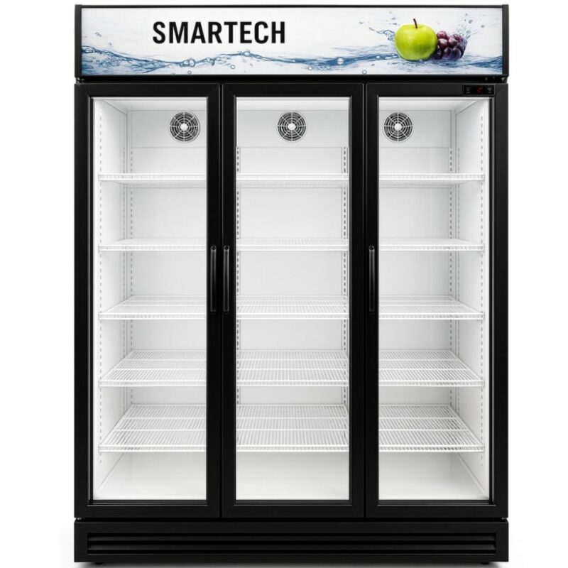 exhibidor refrigerado smartech de 40 pies cubicos 3 puertas bajo consumo