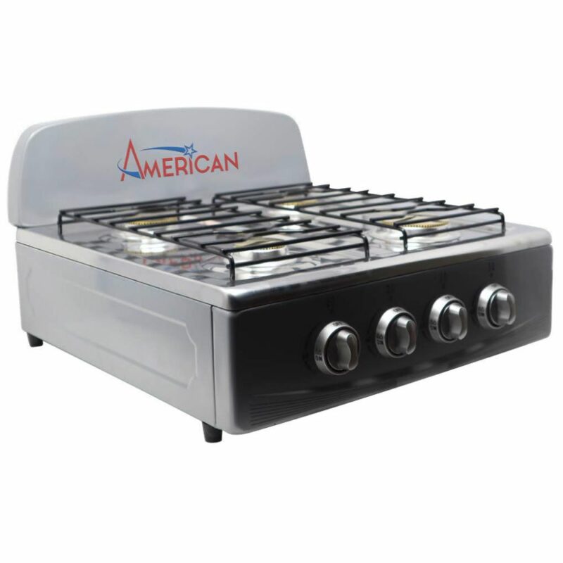 Estufa de mesa 4 hornillas quemadores american 165-n gris mate