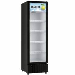 Exhibidor Refrigerado 10 pies cubicos Smartech puerta crital templado color negro nesm-250 con logo