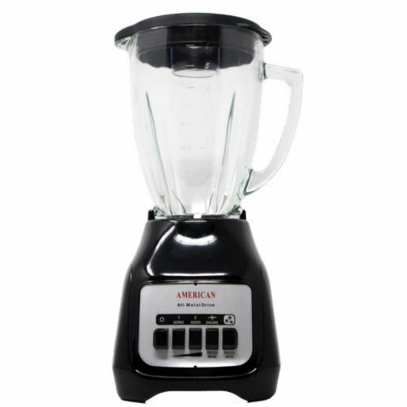 licuadora 1.25 litros cuchillas en acero inoxidable american negro la-402