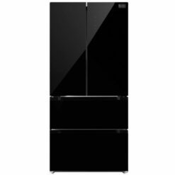 Nevera Inverter French Door Black+Decker Black Glass 17 pies cubicos 4 Puertas BXREBH60619B