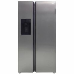 Nevera Inverter Oster 21 pies cubicos acero inoxidable side by side tipo libro dispensador de agua OS-SBSS2002EVADI