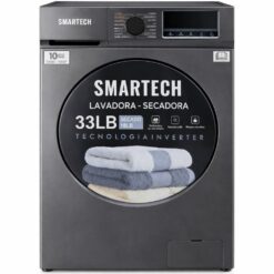 lavadora secadora 2 en 1 lavaseca inverter smartech 33 libras de lavado 18 libras de secado