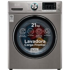 lavadora automatica black+decker 46 libras 21 kilogramos gris bxwabh21s