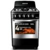 estufa a gas 20 pulgadas acero inoxidable smartech es20nn negro