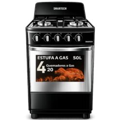 estufa a gas 20 pulgadas acero inoxidable smartech es20nn negro