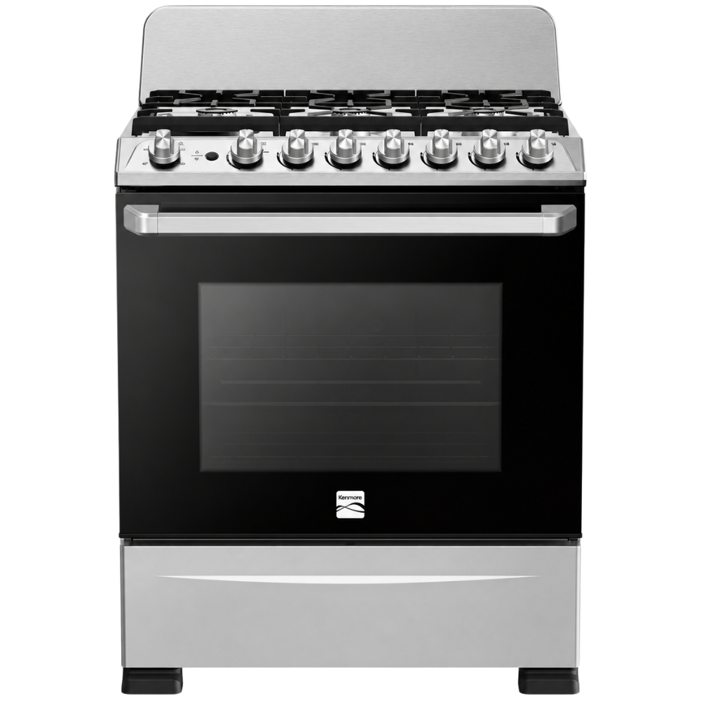 estufa kenmore acero inoxidable 30 pulgadas 6 hornillas a gas parrillas reforzadas