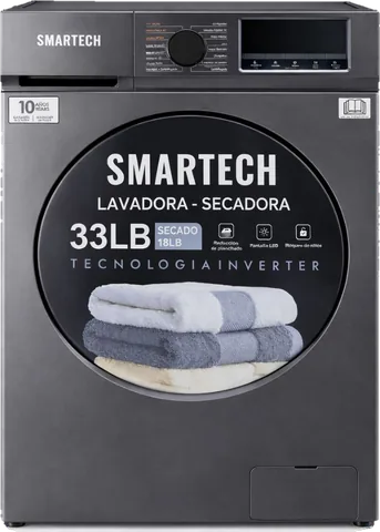 Lavadora secadora 2 en 1 Smartech de 33 libras